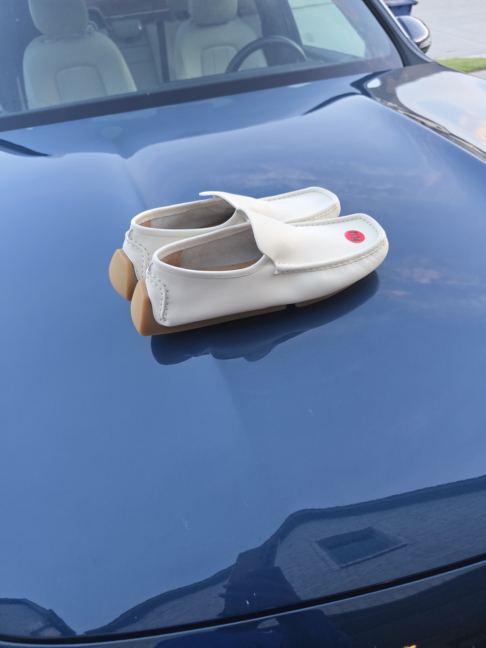 Bottega Veneta Cream Slip-On Loafers